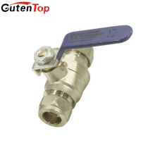 LB Guten top Robinet d&#39;isolement en laiton plaqué chrome 15 mm avec poignée